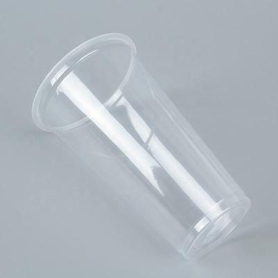 China Recyclable 90MM 16oz clear disposable plastic cups pp plastic cups plastic cups with lids and straws wholesale for sale