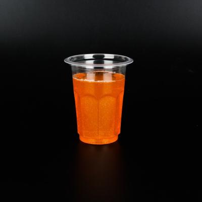 China Recyclable Round transparent disposable plastic cup 200ml clear cold hot drink cup for sale