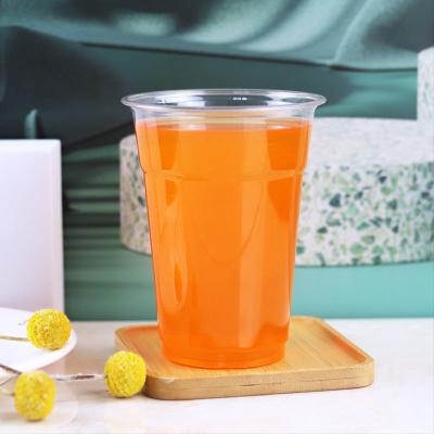 China Recyclable PET cup cold coffee drinking customized printing logo 12oz 14OZ 16oz 20oz 24oz 360ML 500ML 600ML 700ML plastic PET cups for sale