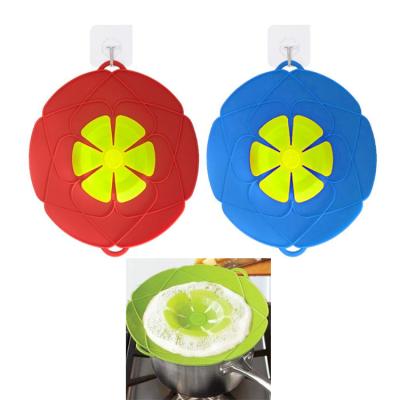 China Wholesale New Products Sustainable Kitchen Gadgets Boil Over Spill Stopper Anti-Overflow Silicone Cooking Lid for sale