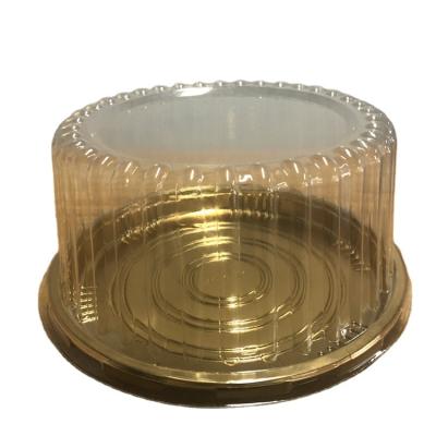 China Wholesale Disposable Clear Round Bakery Cake Box Cake Container With Clear Lid for sale