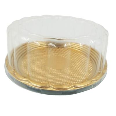 China DG82105 Clear Disposable Plastic Lid Cake Container Cake Box Display Cake Packaging Clear Round Boxes 100sets Package for sale