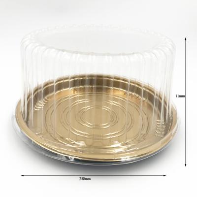 China HOT SALE Disposable Plastic Food Box Gold Cake Plastic Container Cake Packaging Box for sale