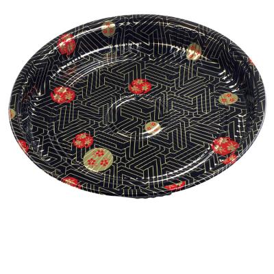 China JY82103 Plastic Disposable Round Food Container Sushi Box 200sets Disposable Package for sale