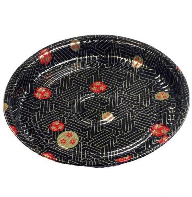 China Factory Price Disposable Round Plastic Take Out Sushi Tray Plastic Food Storage Container With Lids for sale