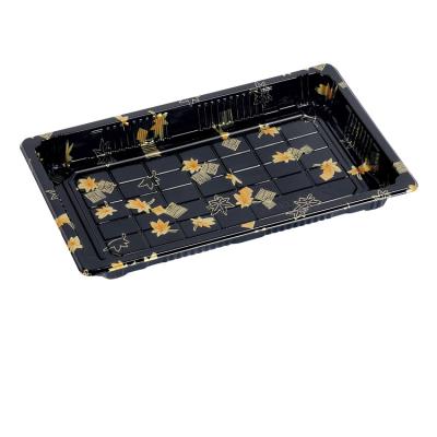 China Factory JY1107 supplier rectangle sushi box eco-friendly disposable plastic sushi tray takeout box for sale