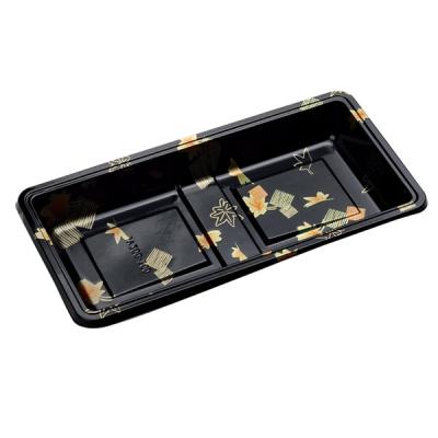 China Printed Disposable Plastic Snacks Sushi Tray for sale