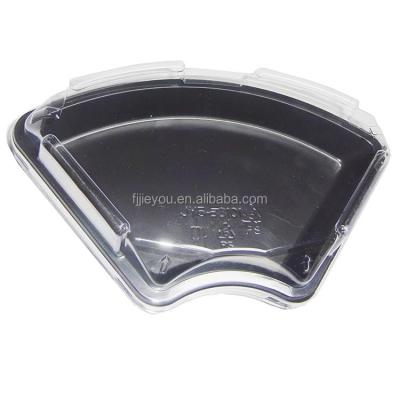 China Disposable Plastic Sushi Printable Propeller Shaped Disposable Container For Package With Clear And Transparent Lid for sale