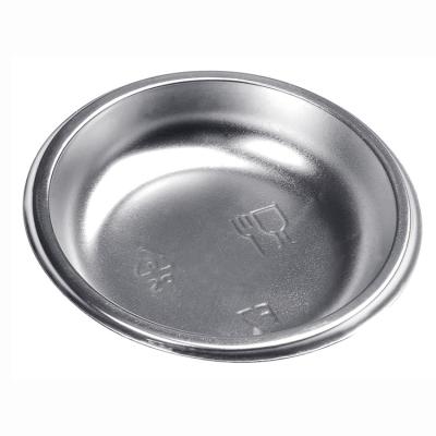 China Disposable Round Dish Black Plastic Soy Sauce Dish for sale