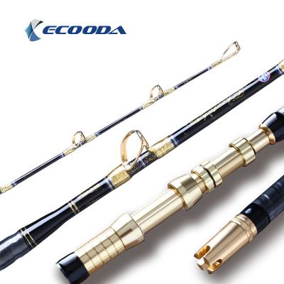 China One Piece Trolling Main Power 30KG Drag Rod Deep Sea Fishing Rod Design ECOODA EMH Large All Metal Handle for sale