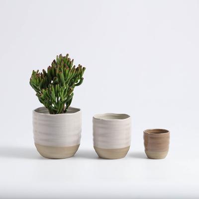 China Minimalist Home Decoration Planter House Plant Indoor Outdoor Round Pots for sale