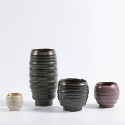 China Minimalist Wholesale Approx Custom Size Colorful Handmade Planter Ceramic Flower Pots for sale