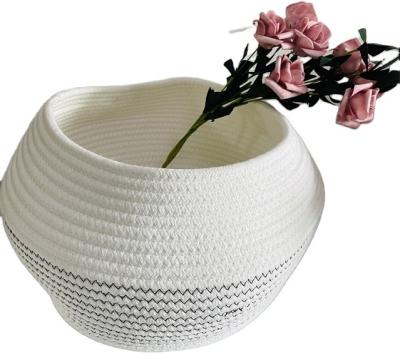 China Others Storage Cotton Rope Storage Baskets For Flower And Art-Product for sale