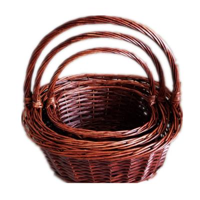 China Viable Wholesale Hand - Woven Wicker Basket Gift Basket for sale