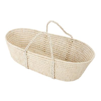 China Modern Natural Moses Basket Corn Husk Baby Basket For Baby for sale