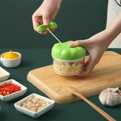 China Portable Hand-Pull Garlic Chopper Mini Garlic Grinder Viable Instruments Manual Vegetable Food Processor Kitchen Cutter for sale