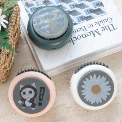 China Factory Price Mini Fan Customizable Models Logo Neck Fan Pocket Rechargeable Defensible Desktop Round Halterneck Fan Small Size for sale