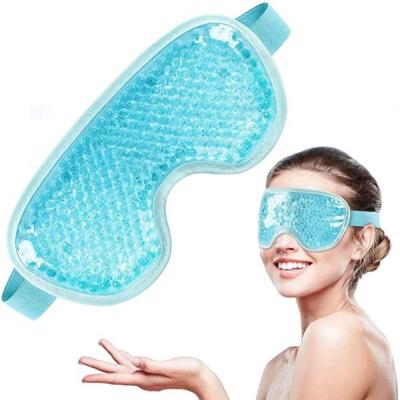 China Reusable Hot And Cold Cooling Eye Mask Anti Wrinkle Eye Mask Pearl Gel Gel Beads Eye Mask With Custom Color for sale