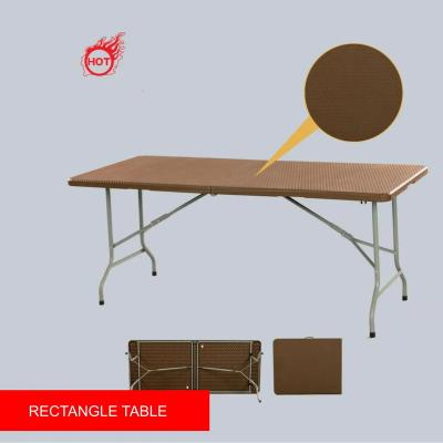 China Easy-carrying OUSEN SQUARE FOLAING TABLE RECTANGLE TABLE FOLD IN HALF ROUND TABLE FOR SALES for sale