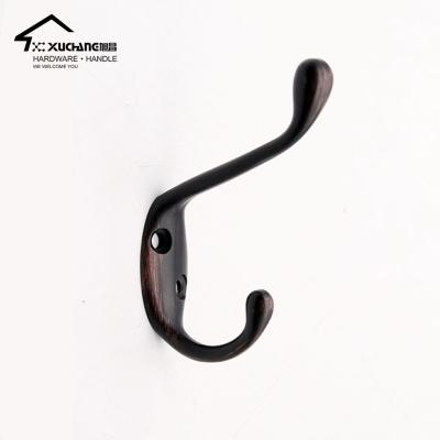 China Rustic High Quality Zinc Alloy Stocked Hanger Hangs Country Metal Single Hook Brushed Coat Hooks for sale