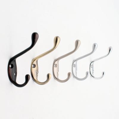 China New Rustic Single Hooks Wall Stored Clothes High Quality Zinc Alloy Coated Robe Hooks for sale