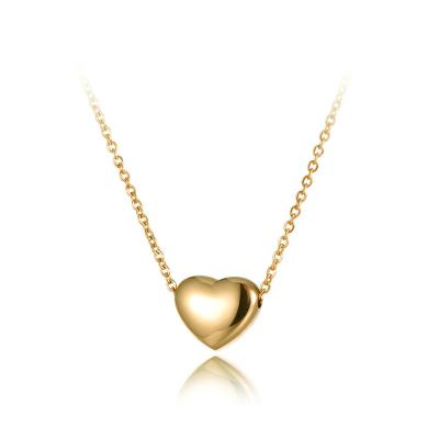 China Love CLASSIC Titanium Heart Stainless Steel Necklaces Pendant Rose Gold Chain Jewelry And Link Wedding Necklace For Women for sale