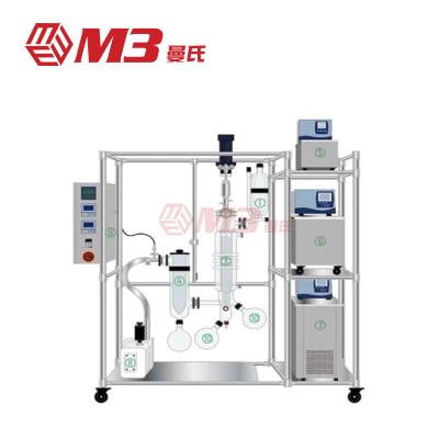 China food & Beverage Factory M3 Fast Delivery Glass+Stainless Steel Molecular Hybrid Wiped Distillation Unit System Film Vaporizer Apparatus Equipment for sale