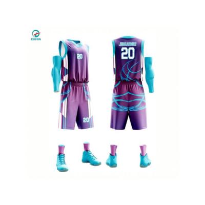 China Antibacterial Antibacterial Custom Your Own Reversible Team Basketball Uniforms Basketball Tank Top Set for sale