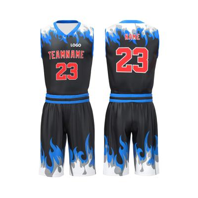 China Custom Teams Antibacterial Antibacterial Basketball Wear Plus Size Reversible Basketball Uniform Tank Tops for sale