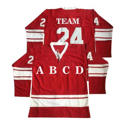 China Eco-Friendly Best Selling 2021 Men's Ice-hockey Uniform 2021 Team Hockey Jersey Athlete Game Eco-Friendly Style For Men's Ice-hockey-Jersey Hockey Jersey Red for sale