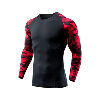 China Your Own Design Camouflage Sublimation Men's Long Sleeve Compression Guard Rash Shirts for sale