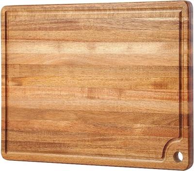 China Sustainable Kitchen Cutting Board Acacia Wood Chopping board Large and Thick Kitchen Solid wood Board with Juice Groove OEM&ODM Support for sale