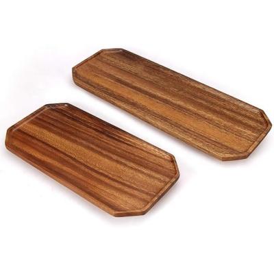 China Sustainable Acacia wood Kitchen  Dessert Serving Tray Rectangle Board  Natural Acacia wood Eco-Friendly OEM&ODM Support for sale