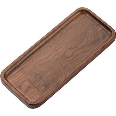 China Sustainable Kitchen  Dessert Serving Tray Rectangle Board Walnut wood Natural color Eco-Friendly Acacia wood  OEM&ODM Support for sale