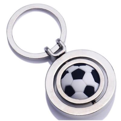 China Other Hot Sale 50pcs/Lot Other Hot Sale New 50pcs/Lot Soccer Basketball Golf Keychains Metal Football Spinning Swirl Key Rings For Gifts for sale