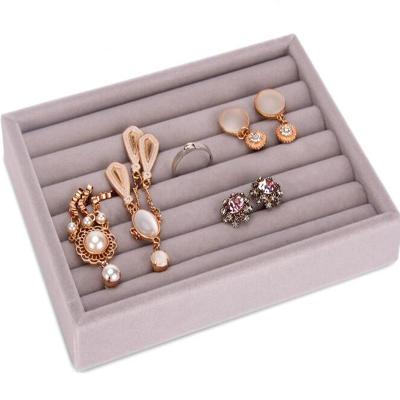 China Small Freestanding Velvet Combination Drawer Storage Jewelry Show Ring Trays for sale