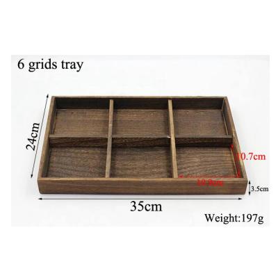 China High temperature roasting of high temperature wood roasting of black wooden barbecue jewelry display tray for sale