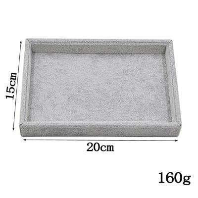 China Special Hot Selling Jewelry Tray Display Gray Velvet Drawer Storage Velvet Soft Flannel New Small for sale