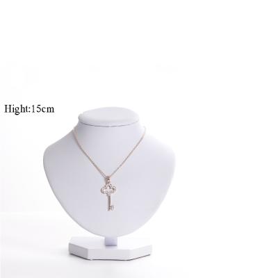 China Home Unique Design Hot Selling PU Necklace Jewelry Shop Display Or Necklace Soft White Display Stand for sale