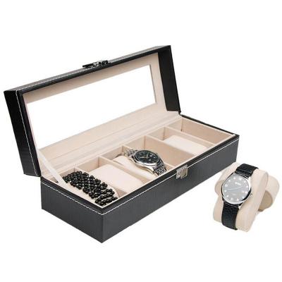 China Latest Design Top Quality Luxury 6 Grids Leather Watch Box With Luxury Pillow Cases for sale