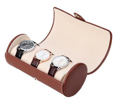 China Portable Wholesale High Quality 3 Slots Watch To Display Gift Boxes Watch Boxes And Cases for sale