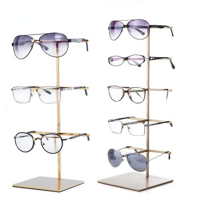 China Black Gold Metal Glass Eyeglasses Display Rack Black Gold Metal Glass Eyeglasses Display Racks Shelf Glasses Show Rack Exhibit Rack Rack 5 Class Options High Quality for sale