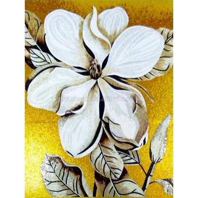 China Mosaic Null Gold Glass Flower Flower Picture Wall Tile for sale