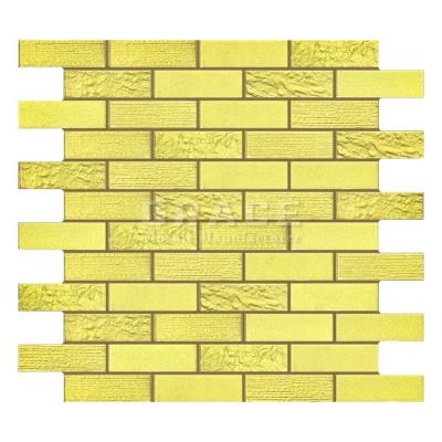 China Glass Mosaic Subway Mirror Tile Mirror Pool Wall Glitter Zero Luxury Golden Floor Tiles for sale