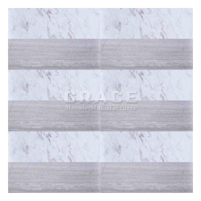 China Hotel Long Null White Marble Underground Tile Mosaic Bedroom Floor Gray Tiles for sale