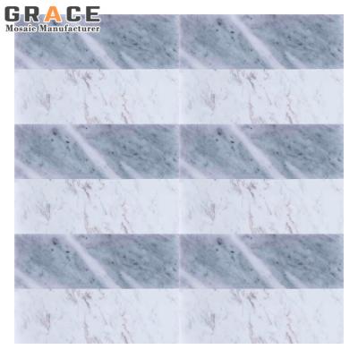 China Hotel 300mm Gray Marble Tile Toilet Wall 3D Flooring Decor Home Garden Stone Bathroom Tiles for sale