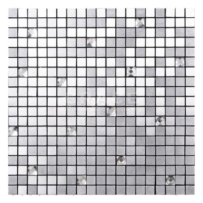 China Zero Face Self Adhesive Glass Mosaic Aluminum Diamond 13 Composite Mosaic Tile For Craft Kit for sale