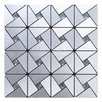 China Zero Self Sticking Aluminum Plastic Composite Panel Mosaic Backsplash Wall Tile for sale