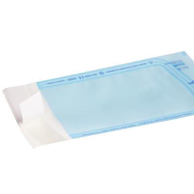 China Arjo France New Paper 60gsm +55gsm Blue Film A Type Safety Dental High Temperature Self Sealing Bag For High Pressure Steam for sale