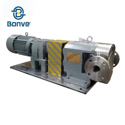 China Biofuel Industry Ningbo Bonve SS304 316 Rotor 316L Rotary Lobe Pumps Environmental Protection Pump For Sewage Sludge Chemicals Slurries for sale